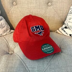 SMU mustang legacy adjustable hat red ball cap new